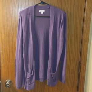 Women's purple Croft & Barrow cartigan